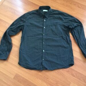 Calvin Klein Men's Black Striped Shirt